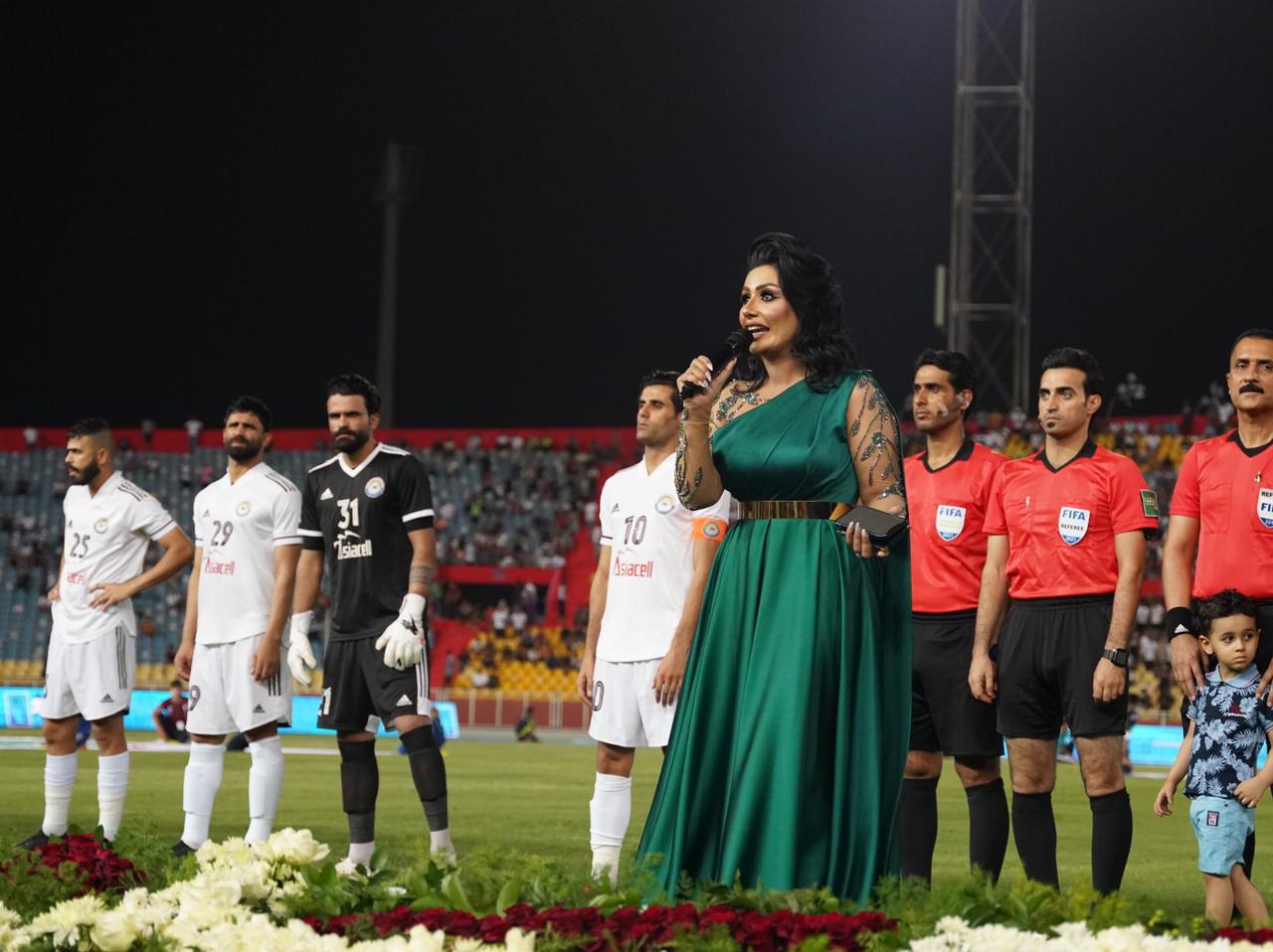 نور الماجد تشعل مدرجات ملعب الشعب في مباراة نهائي كأس العراق